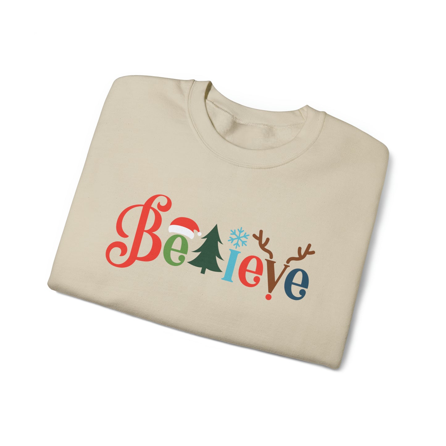 Believe tree Christmas Crewneck Sweatshirt