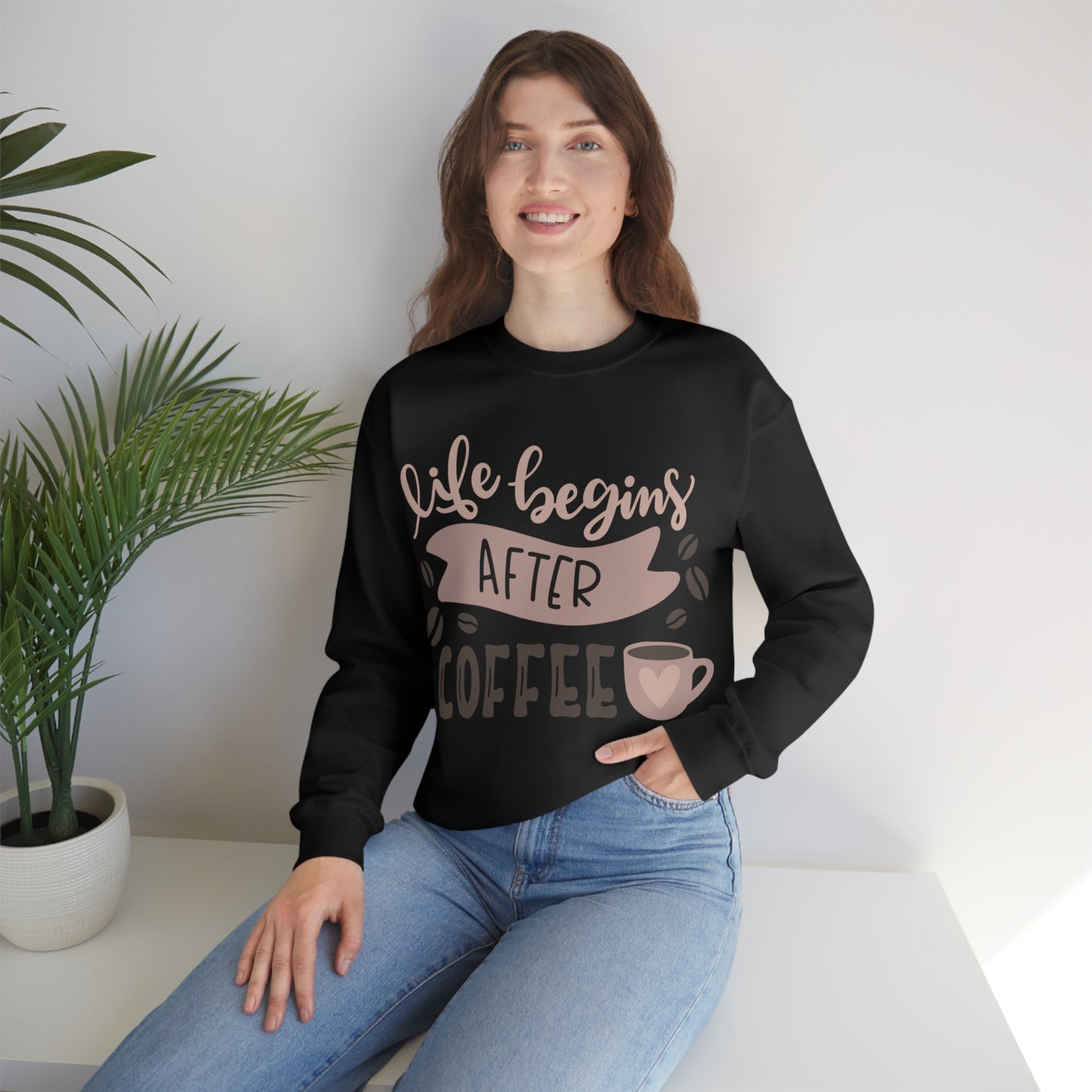 Life_begins_after_coffee Crewneck Sweatshirt