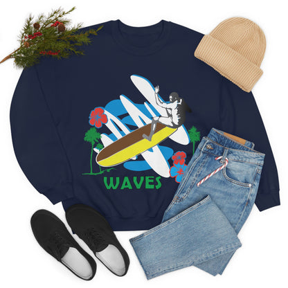 Wave Catching Crewneck Sweatshirt