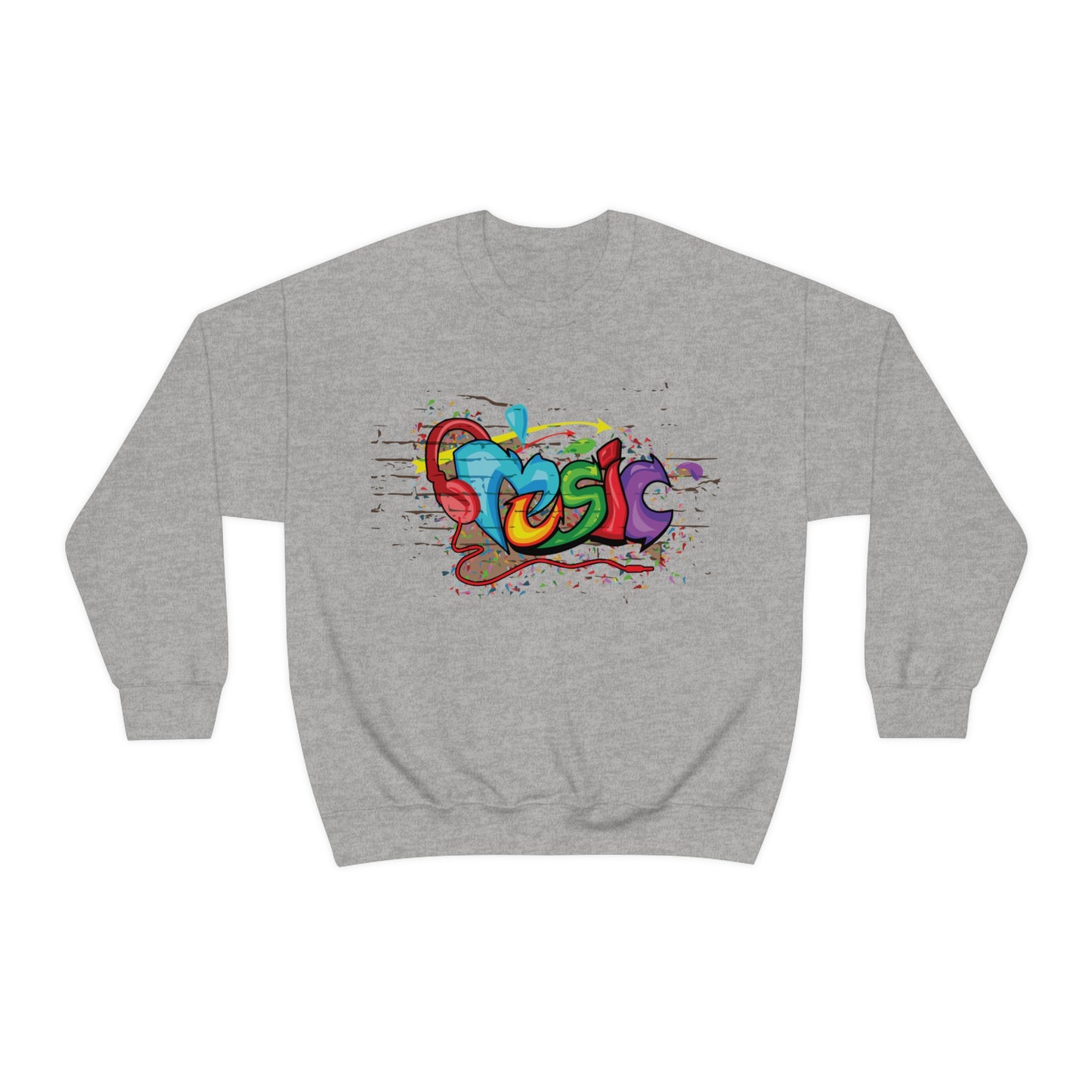 Music colorful graffiti Crewneck Sweatshirt