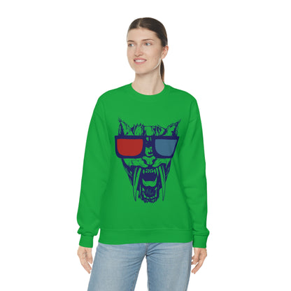 3D Glasses Tiger Crewneck Sweatshirt