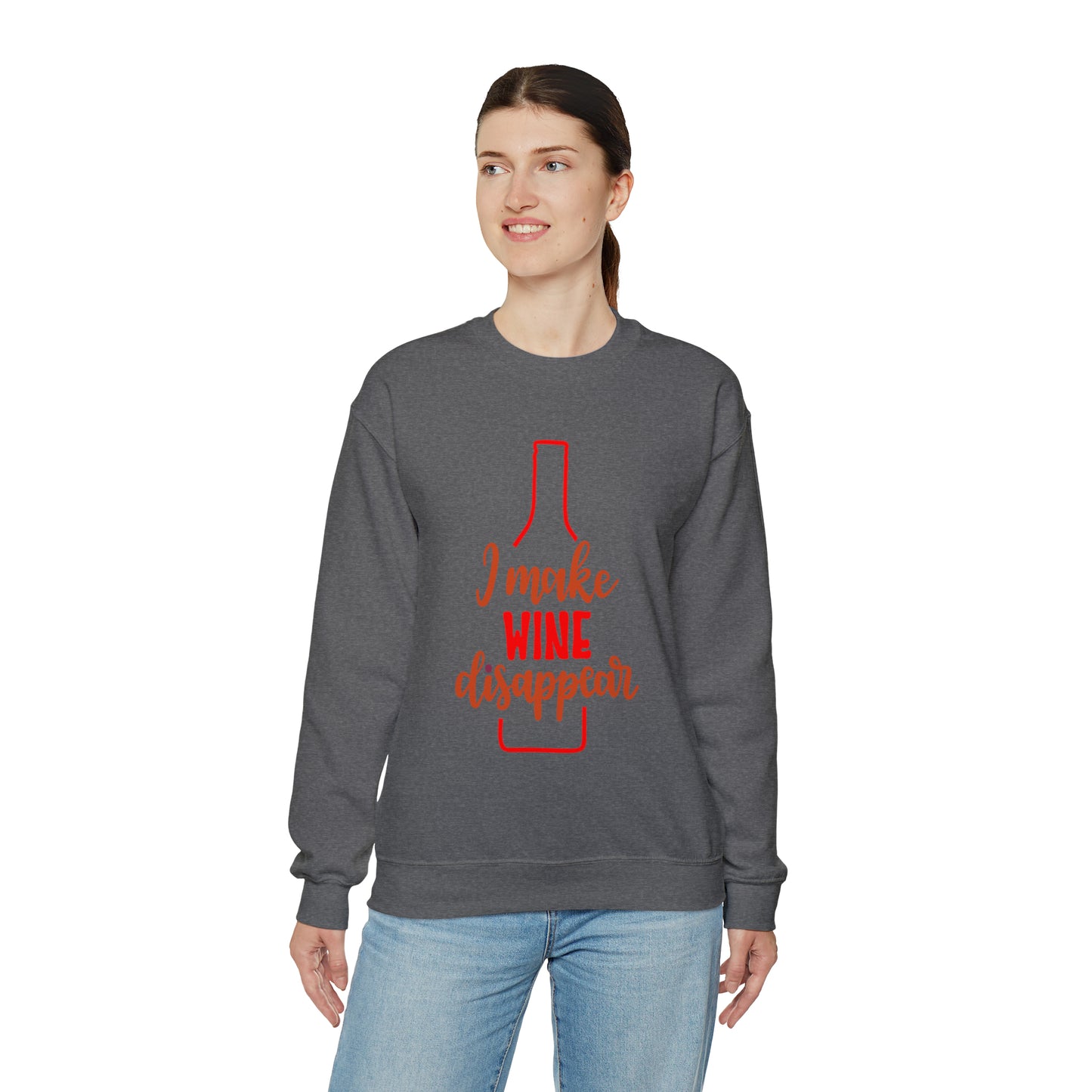 I_make_wine_disappear Crewneck Sweatshirt