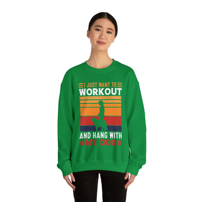 Workout with my dog Vintage Crewneck Sweatshirt