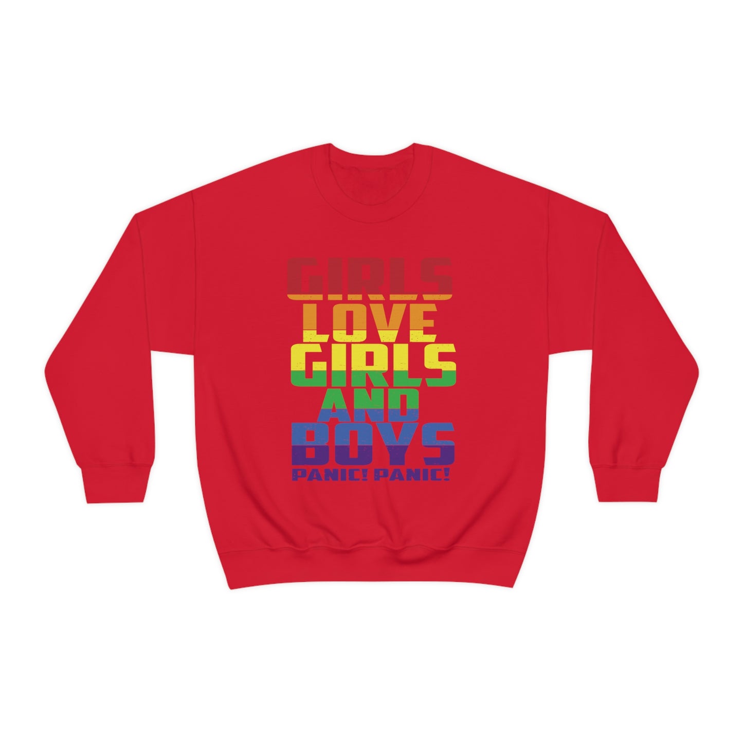 Girls Love Girls and Boys Crewneck Sweatshirt