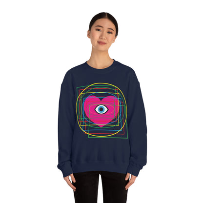 Eye Love in all dimension Crewneck Sweatshirt