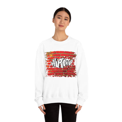 Hip Hop graffiti on the wall Crewneck Sweatshirt