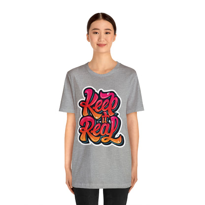 Keep it real colorful graffiti logo T-Shirt