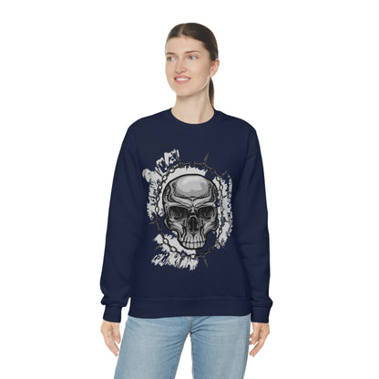 Skull Chain Splatter Crewneck Sweatshirt