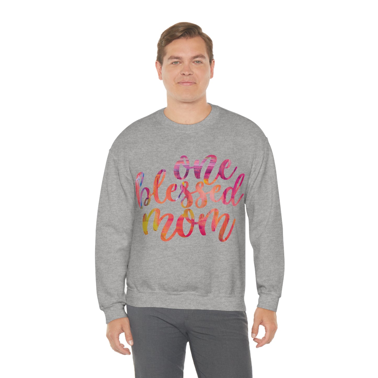 One blessed mom Crewneck Sweatshirt