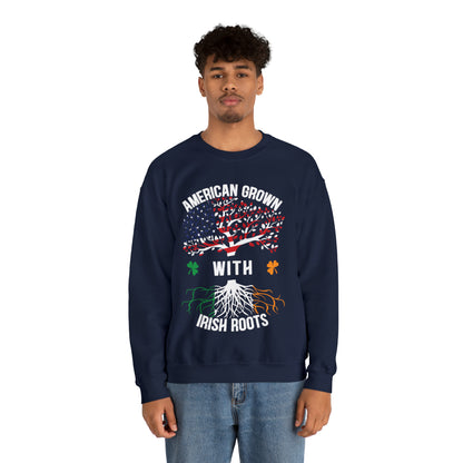 American born with Irish roots Crewneck Sweatshirt