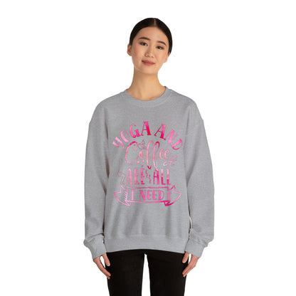 Yoga And Coffee Are All I Need Crewneck Sweatshirt