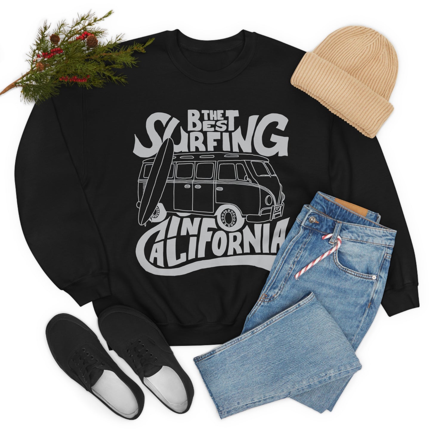 California Best Surfing Crewneck Sweatshirt