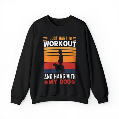 Workout with my dog Vintage Crewneck Sweatshirt