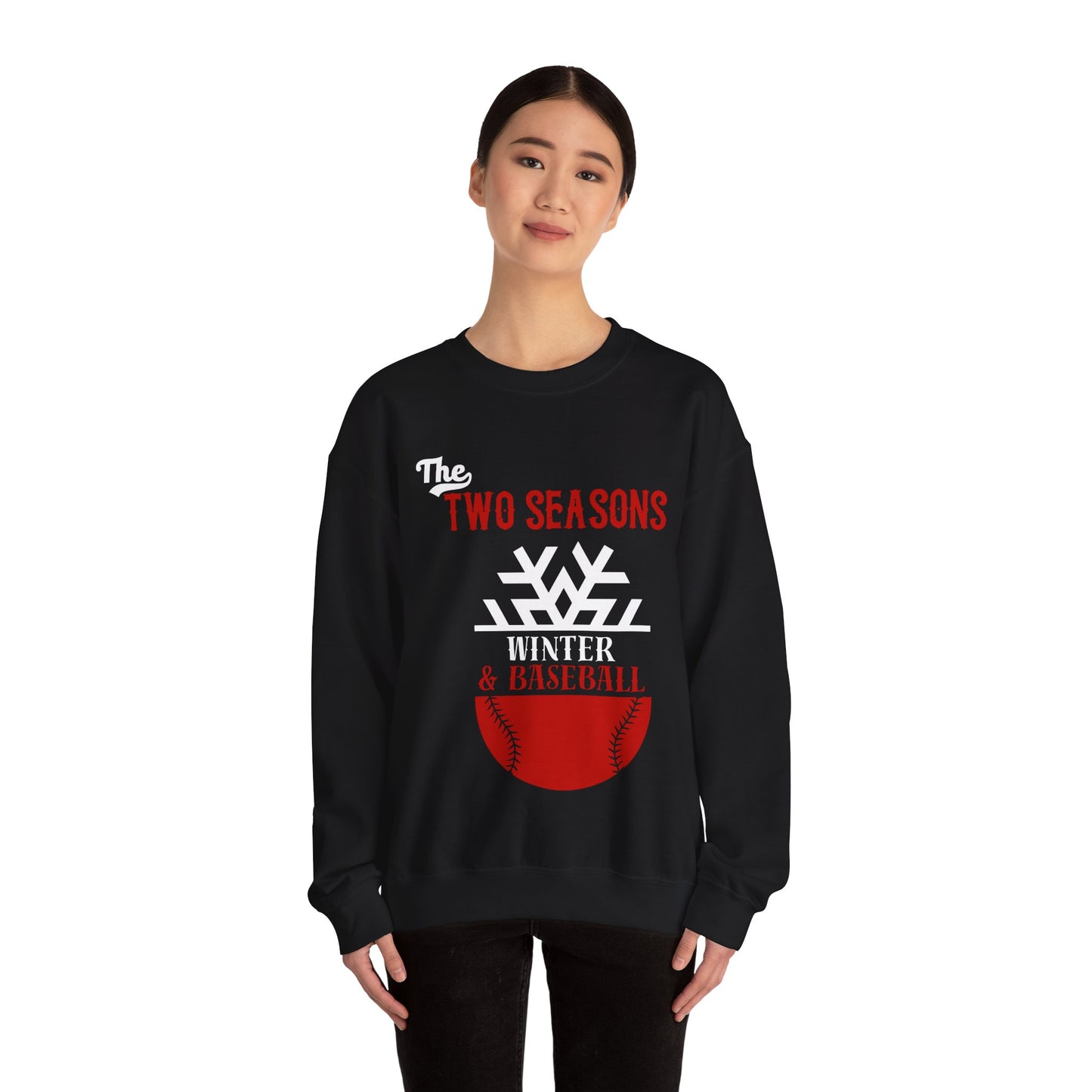 Two Seasons Winter & Baseball Crewneck Sweatshirt