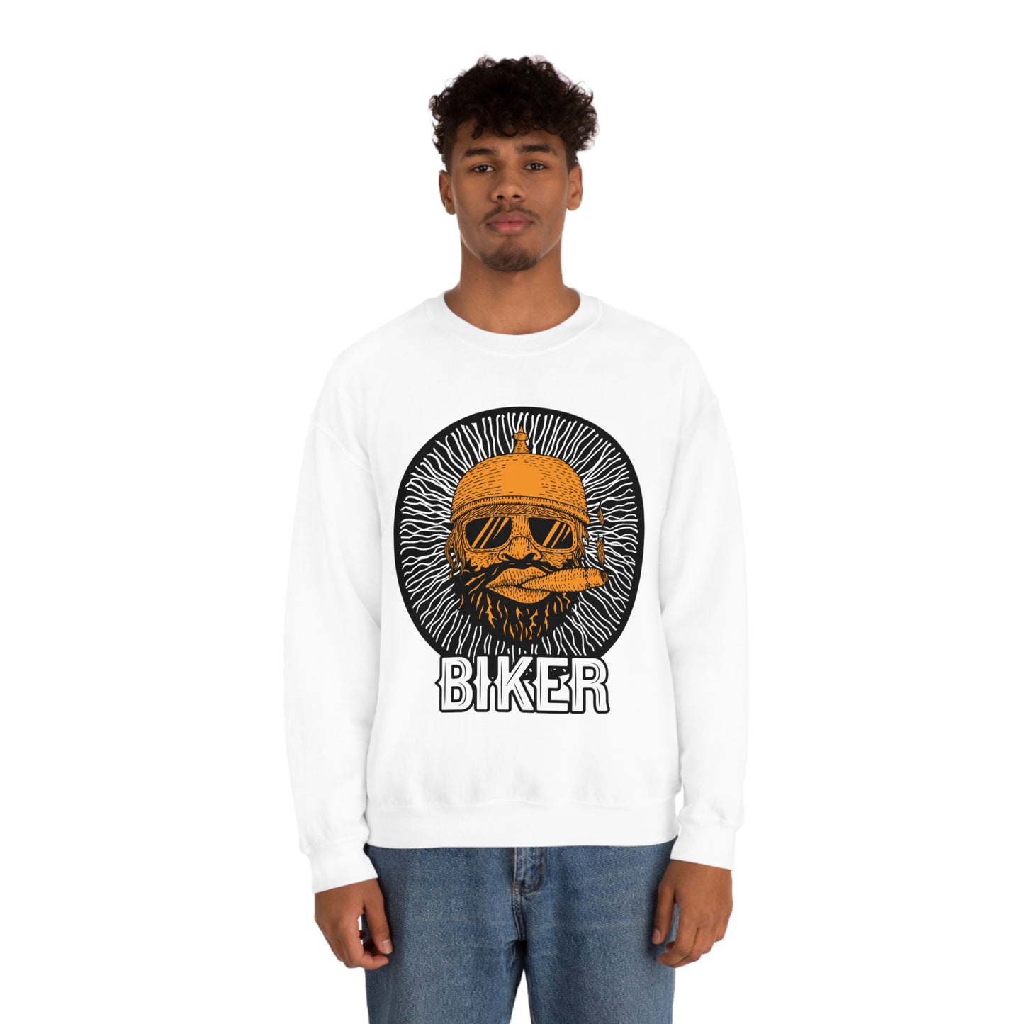 Cool Biker Crewneck Sweatshirt