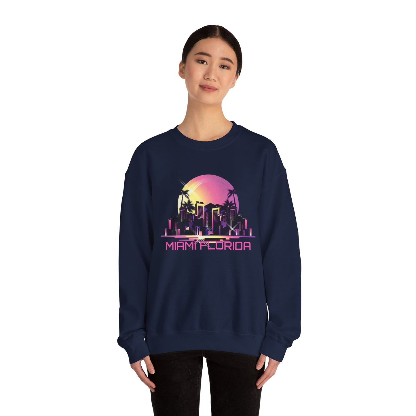 Miami Florida night life Crewneck Sweatshirt