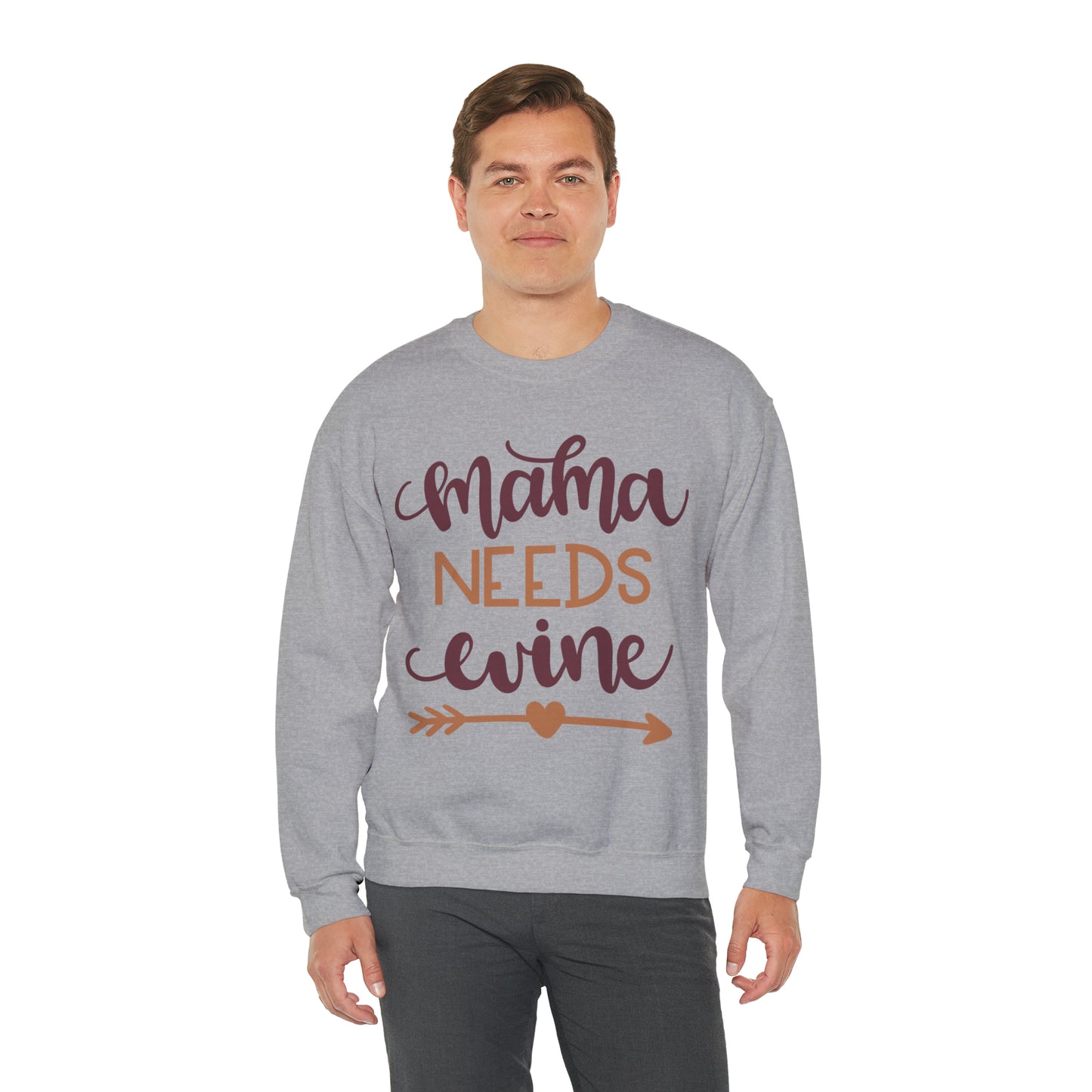 Mama_needs_wine Crewneck Sweatshirt