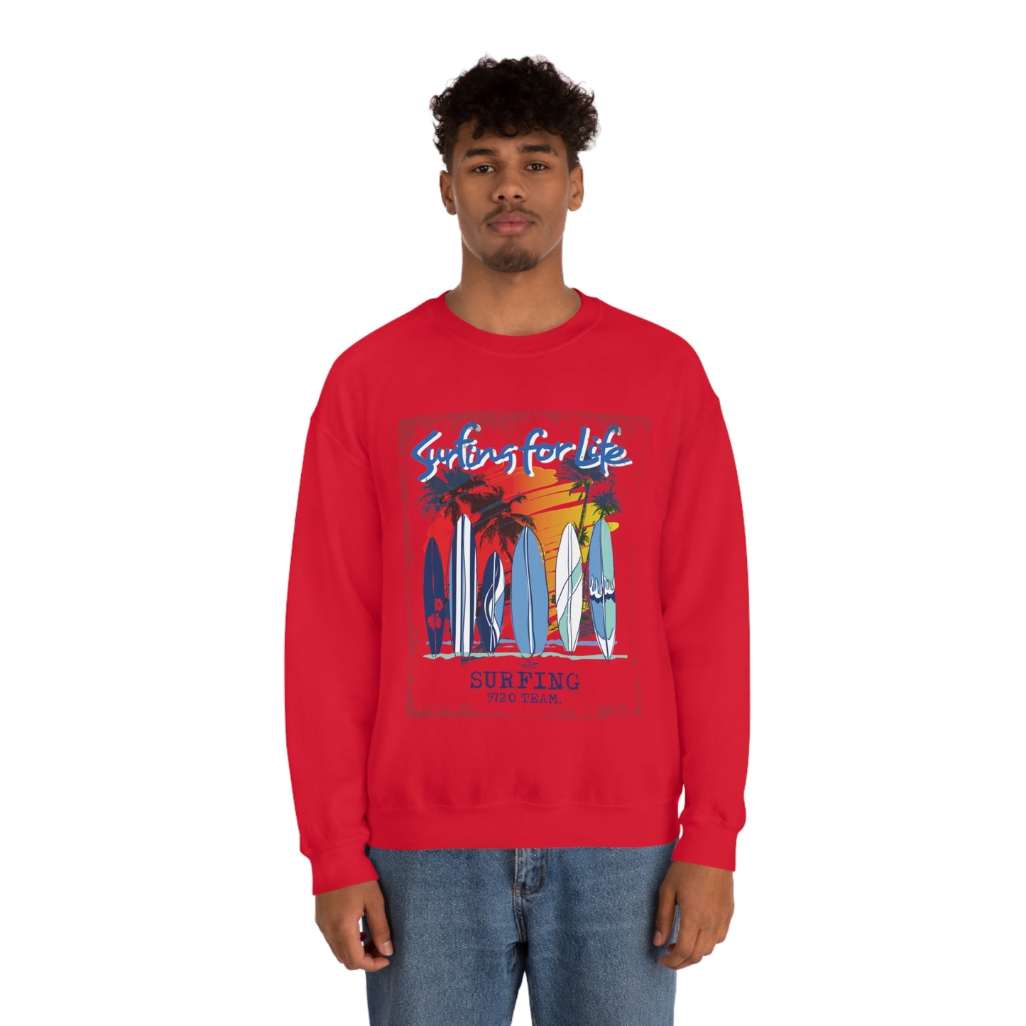 Surfing For Life Crewneck Sweatshirt