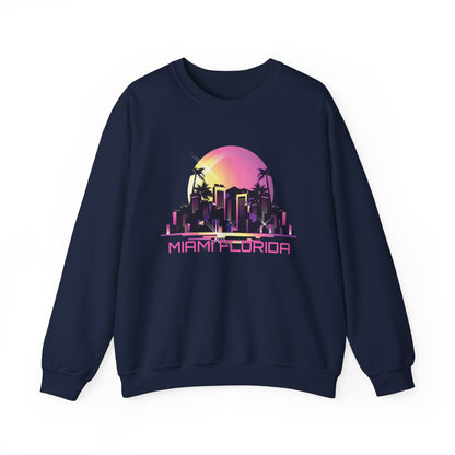 Miami Florida night life Crewneck Sweatshirt