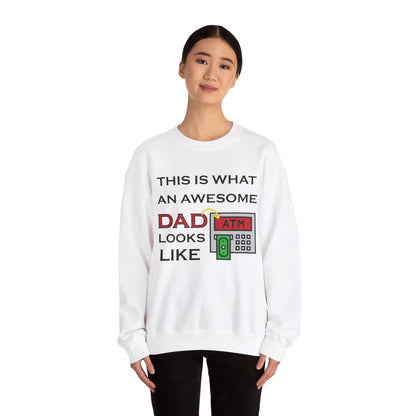 Awesome Dad looks like an ATM Crewneck Sweatshirt