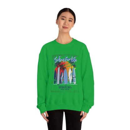 Surfing For Life Crewneck Sweatshirt