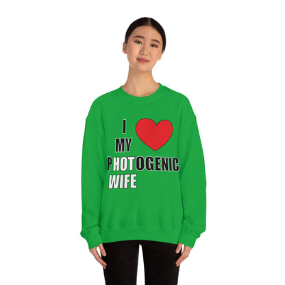 I love my pHOTogenic wife Crewneck Sweatshirt