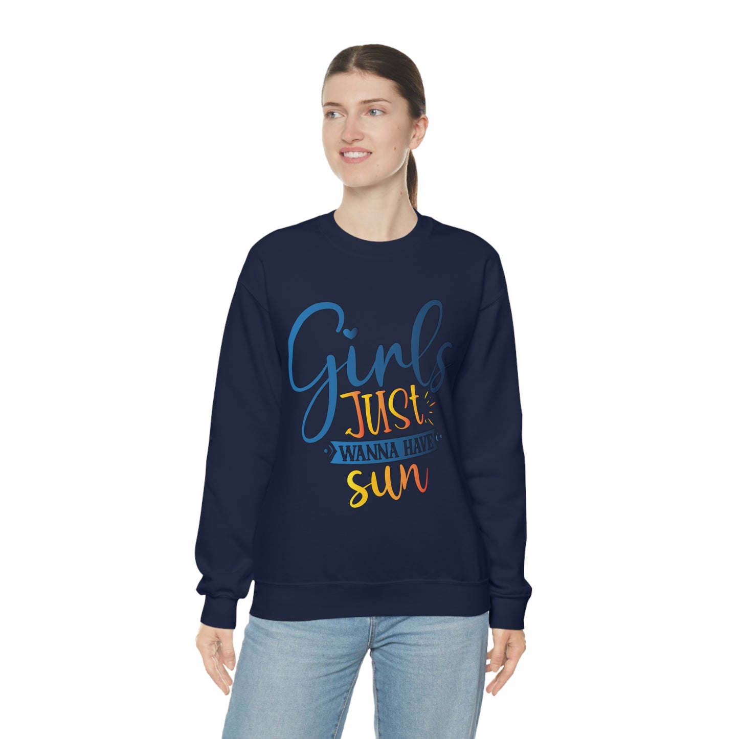 Girls Just Wanna Have Sun Crewneck Sweatshirt