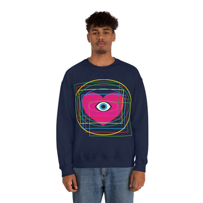 Eye Love in all dimension Crewneck Sweatshirt