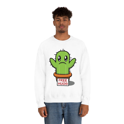 Free hugs sad cactus Crewneck Sweatshirt