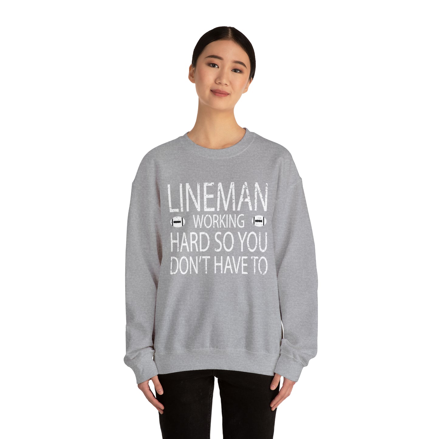 Lineman working hard Crewneck Sweatshirt