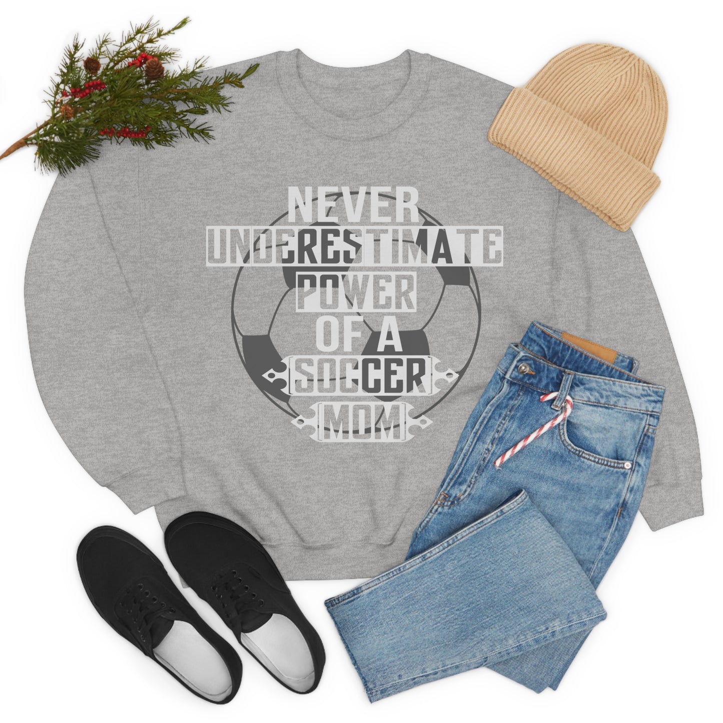 Power of a Soccer mom Crewneck Sweatshirt