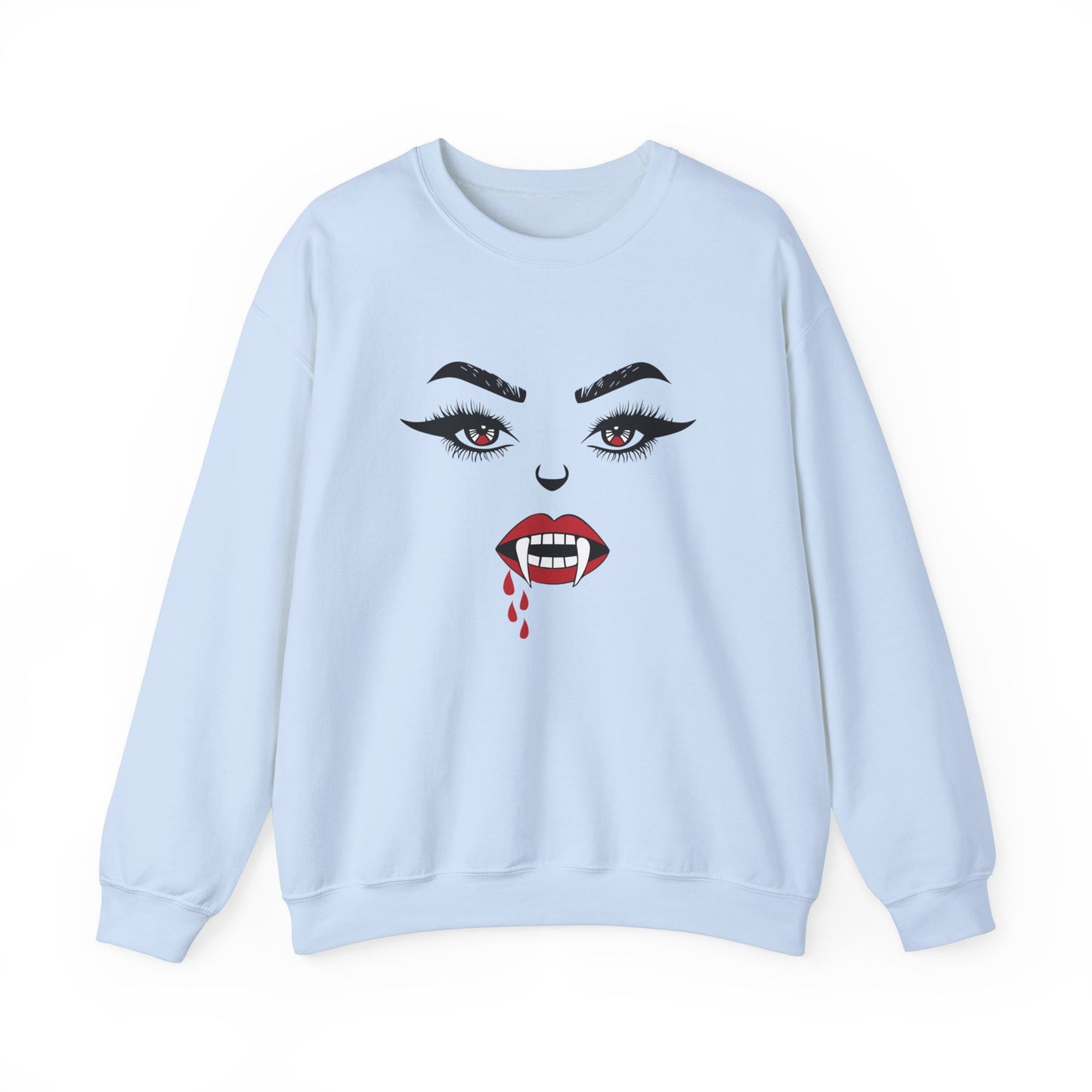 Sexy woman vampire mouth Crewneck Sweatshirt