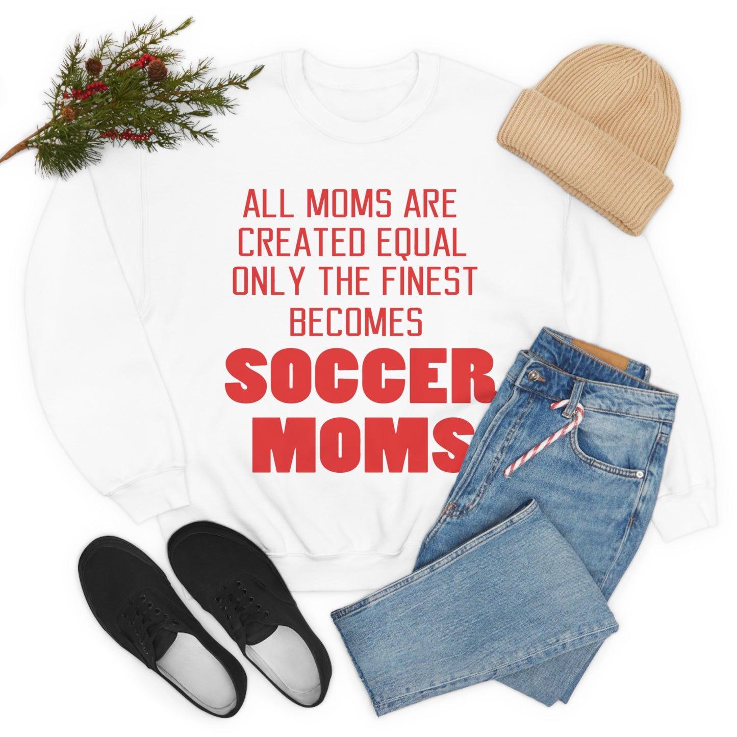 Finest soccer mom Crewneck Sweatshirt