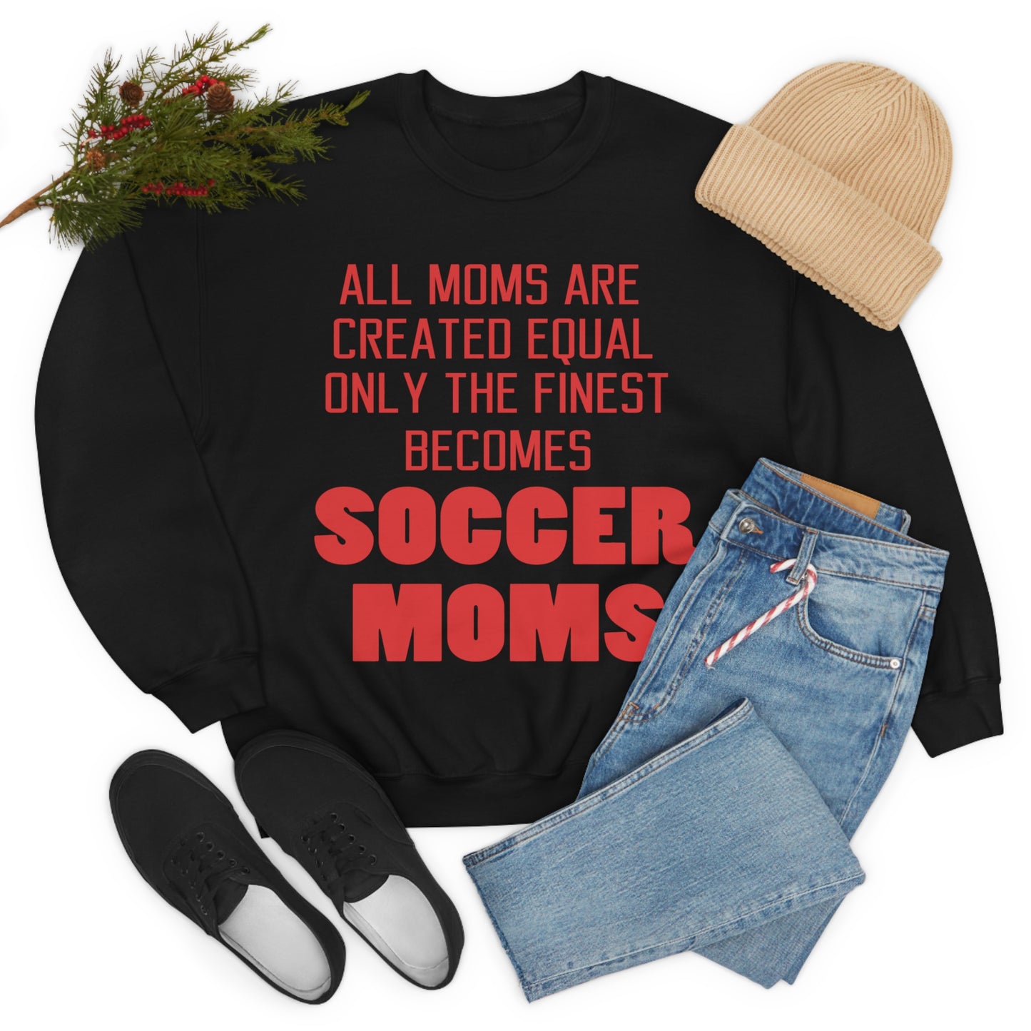 Finest soccer mom Crewneck Sweatshirt