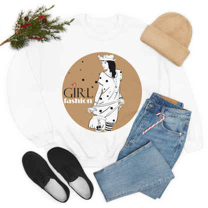 Polka dot Girl fashion Crewneck Sweatshirt