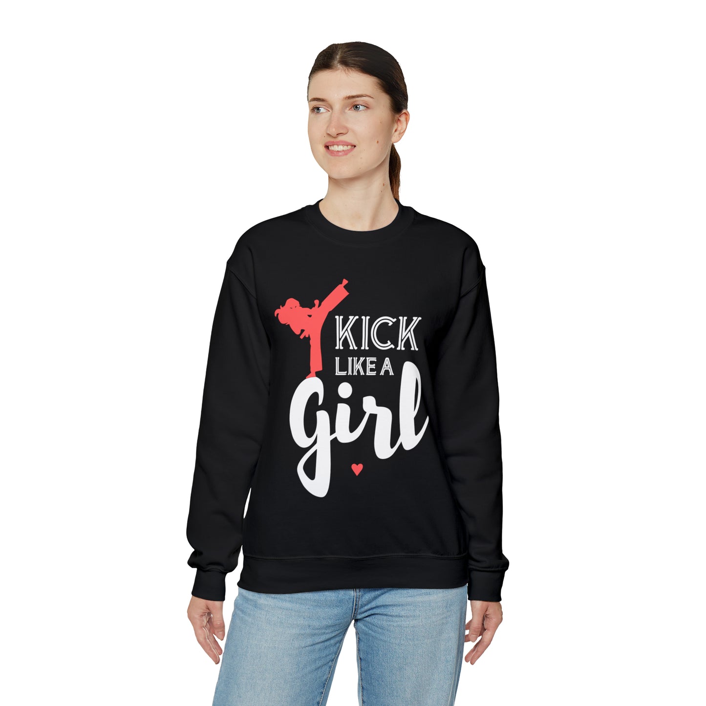 Kick Like A Girl Crewneck Sweatshirt