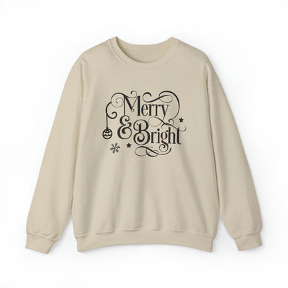 Merry and Bright Christmas Crewneck Sweatshirt