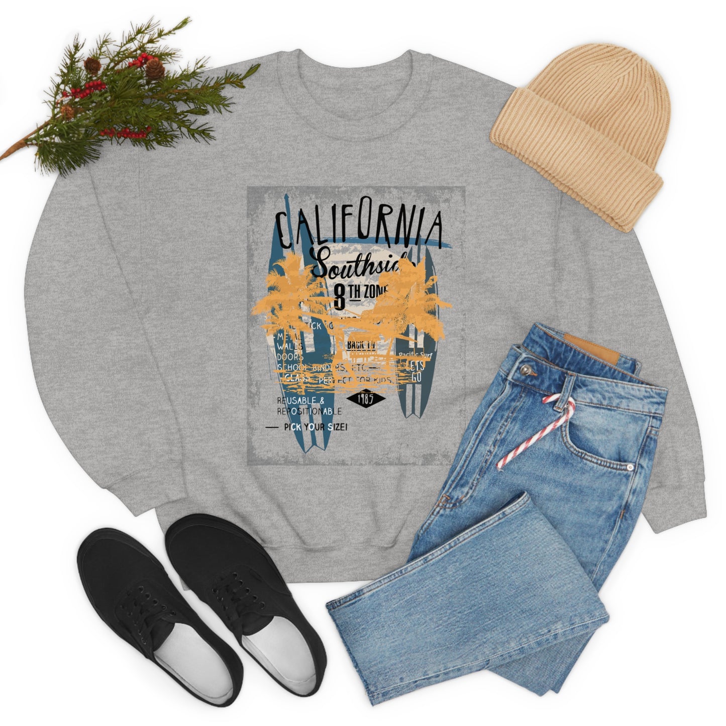 Cali SouthSide Surf Crewneck Sweatshirt