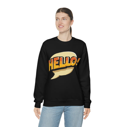 Hello! colorful Crewneck Sweatshirt