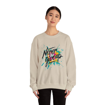 Never give up Crewneck Sweatshirt