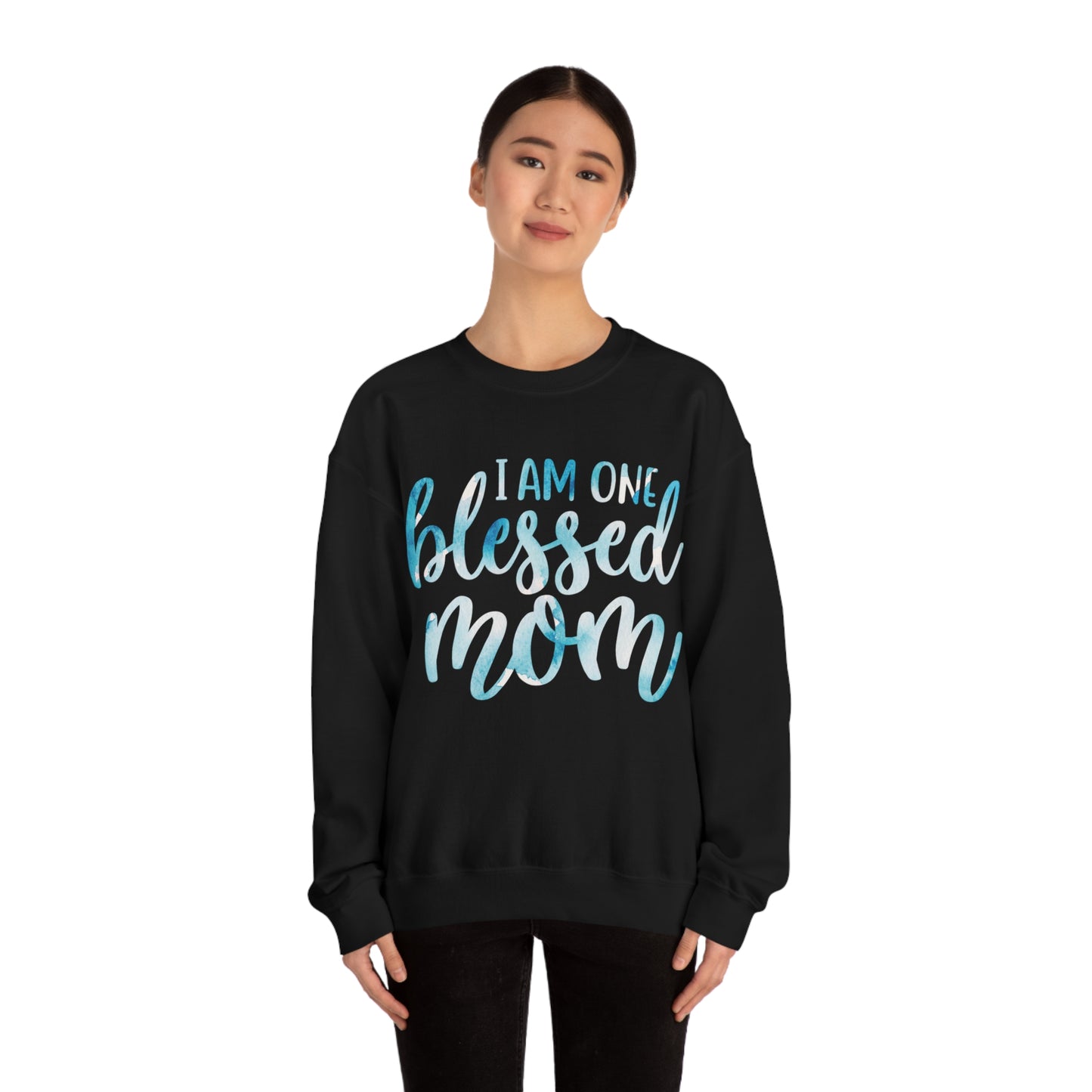 I am one blessed mom Crewneck Sweatshirt