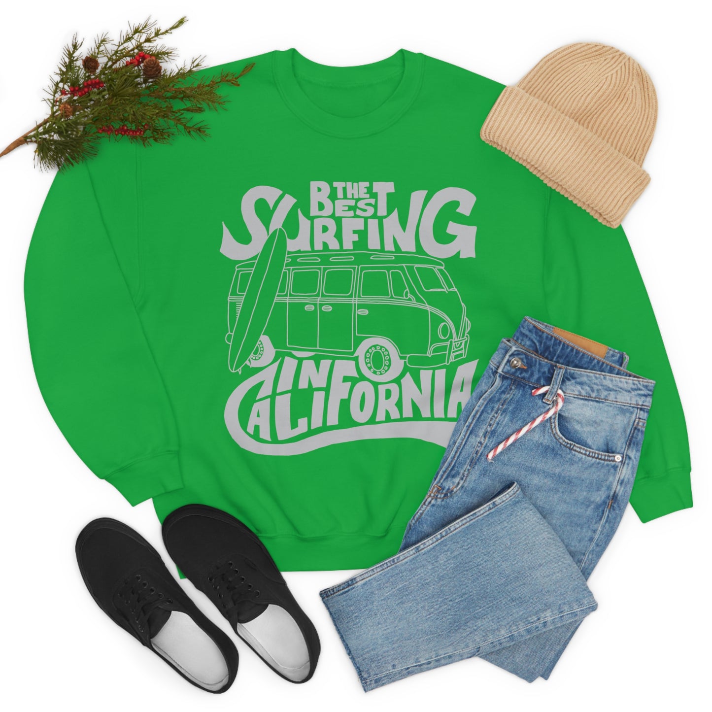 California Best Surfing Crewneck Sweatshirt