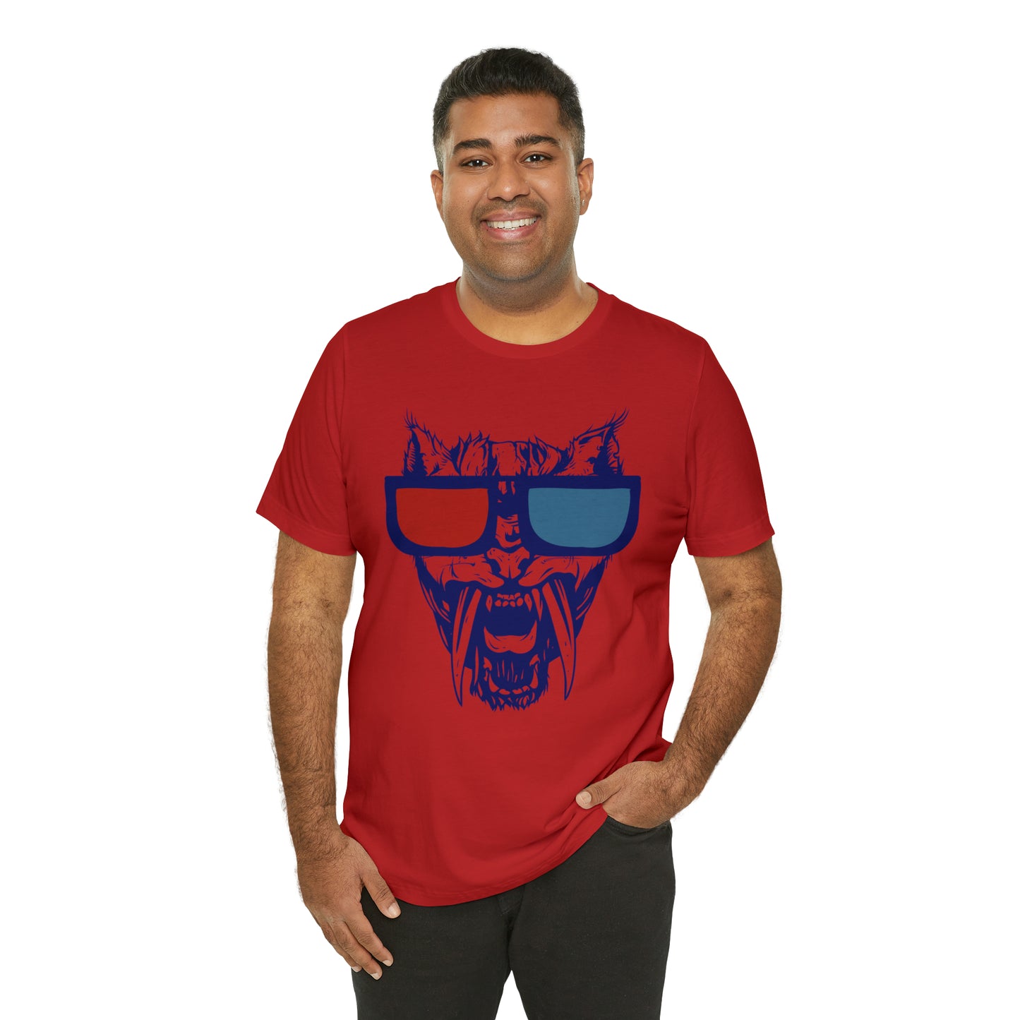 3D Glasses Tiger T-Shirt