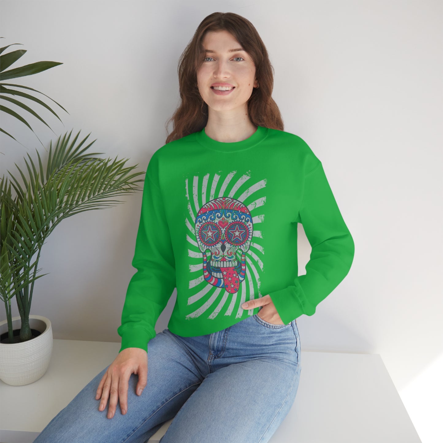 Hippie Skull Crewneck Sweatshirt