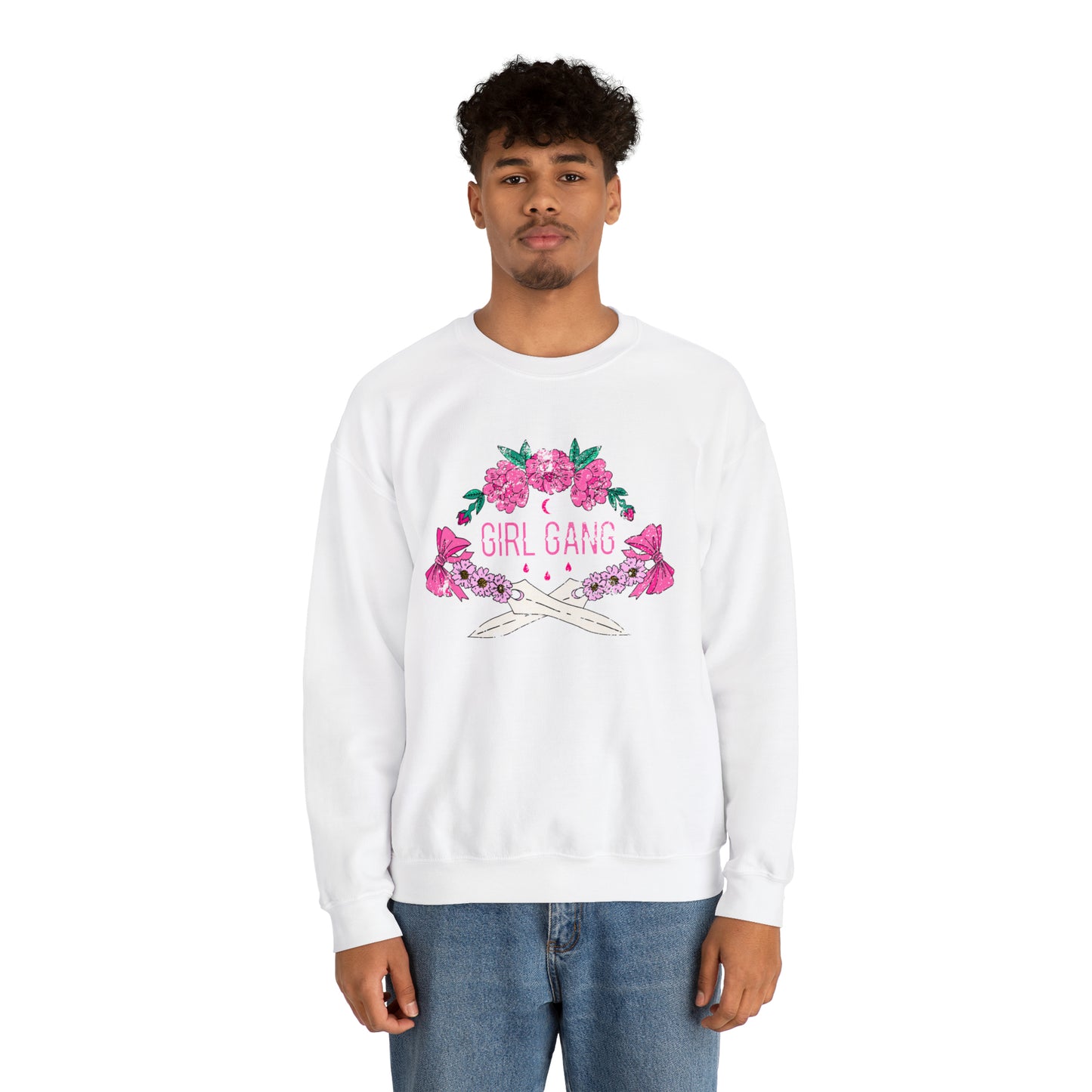 Girl Gang Beauty and Dangerous Crewneck Sweatshirt