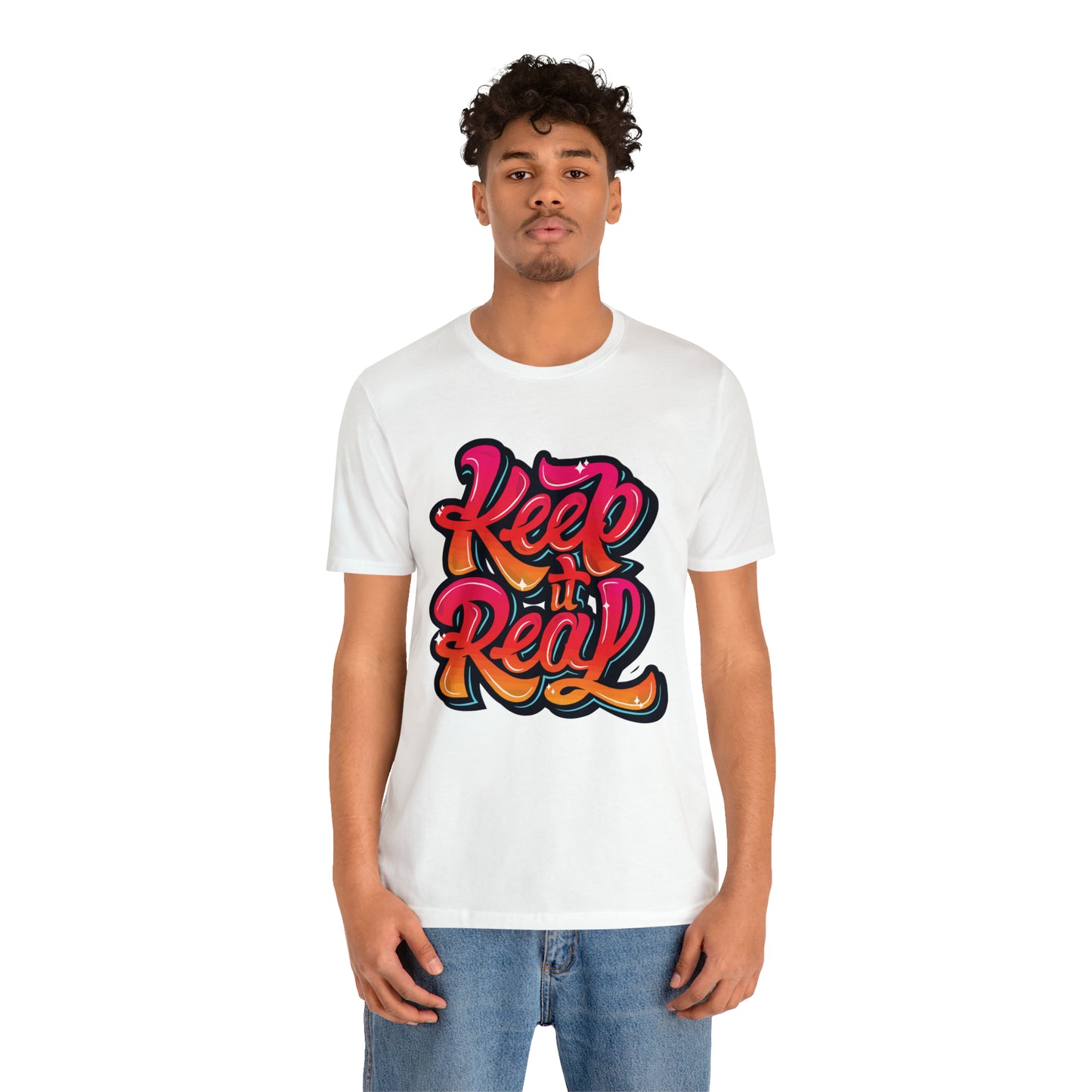 Keep it real colorful graffiti logo T-Shirt