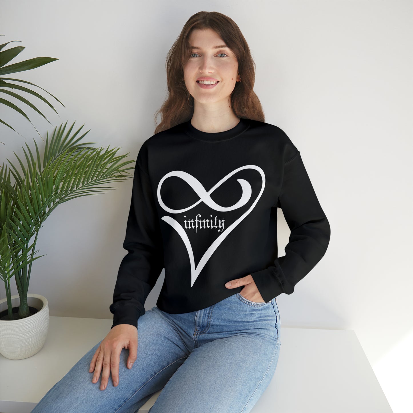 Infinity Love Heart symbol Crewneck Sweatshirt