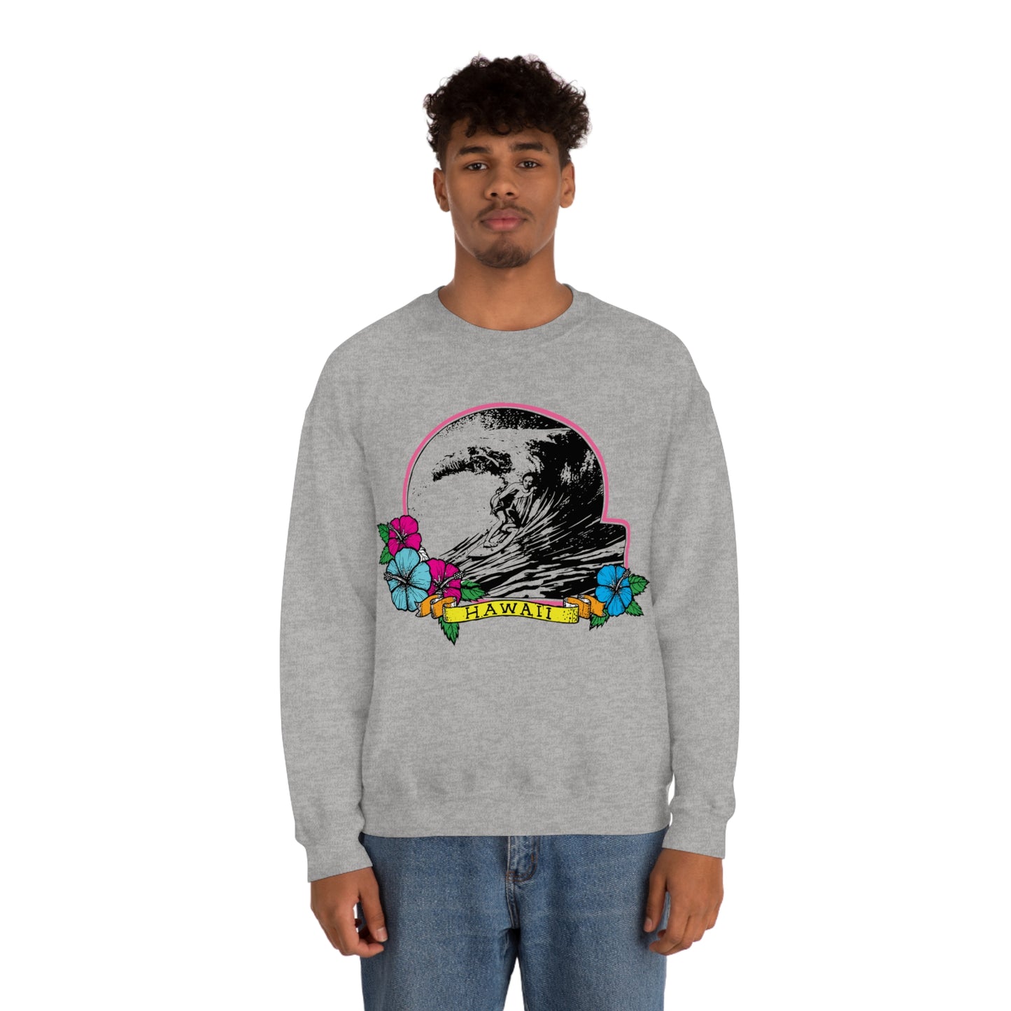 Hawaii Waves Crewneck Sweatshirt