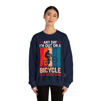 Any day in my bicycle is a good day vintage Crewneck Sweatshirt