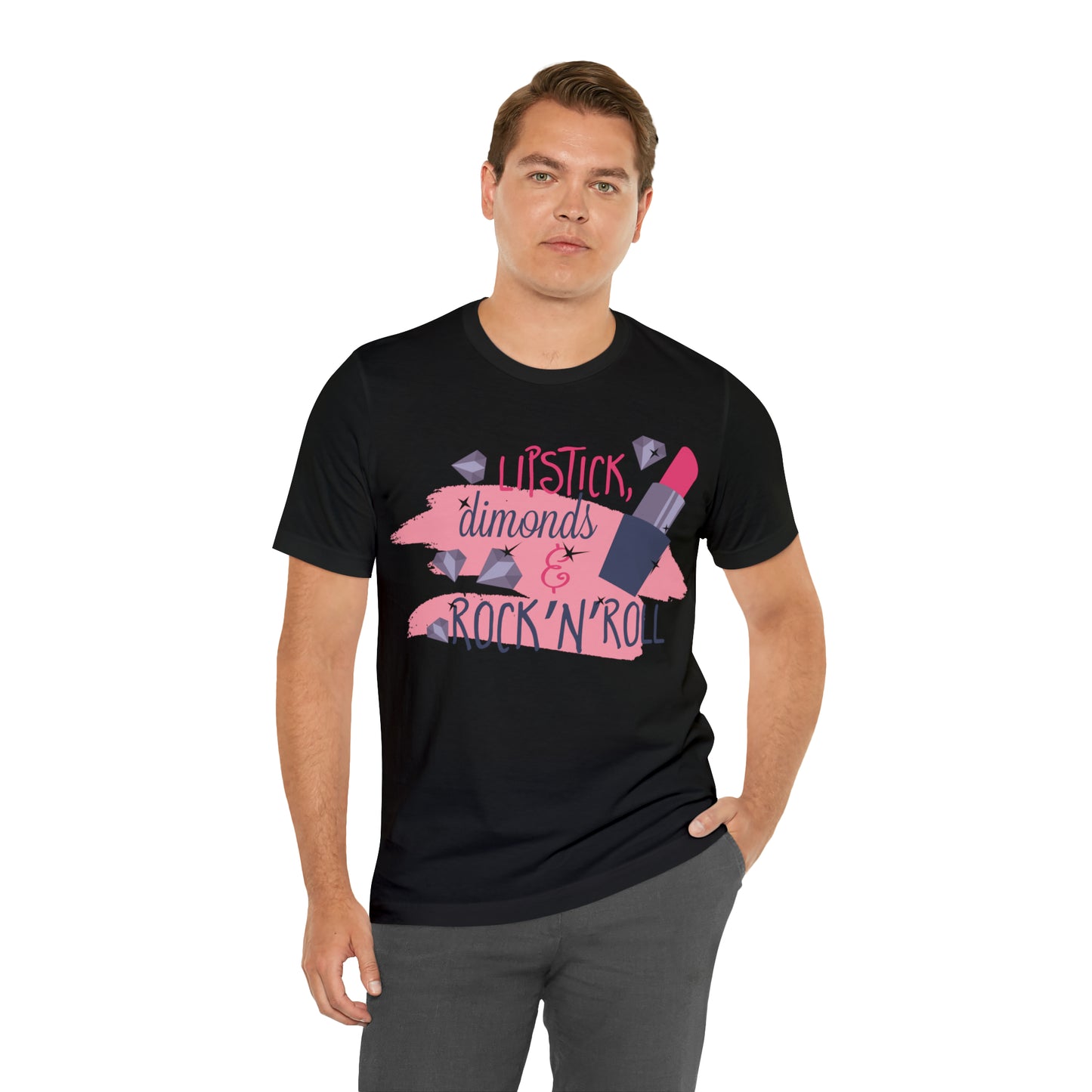 Lipstick-Diamonds and Rock & Roll T-Shirt